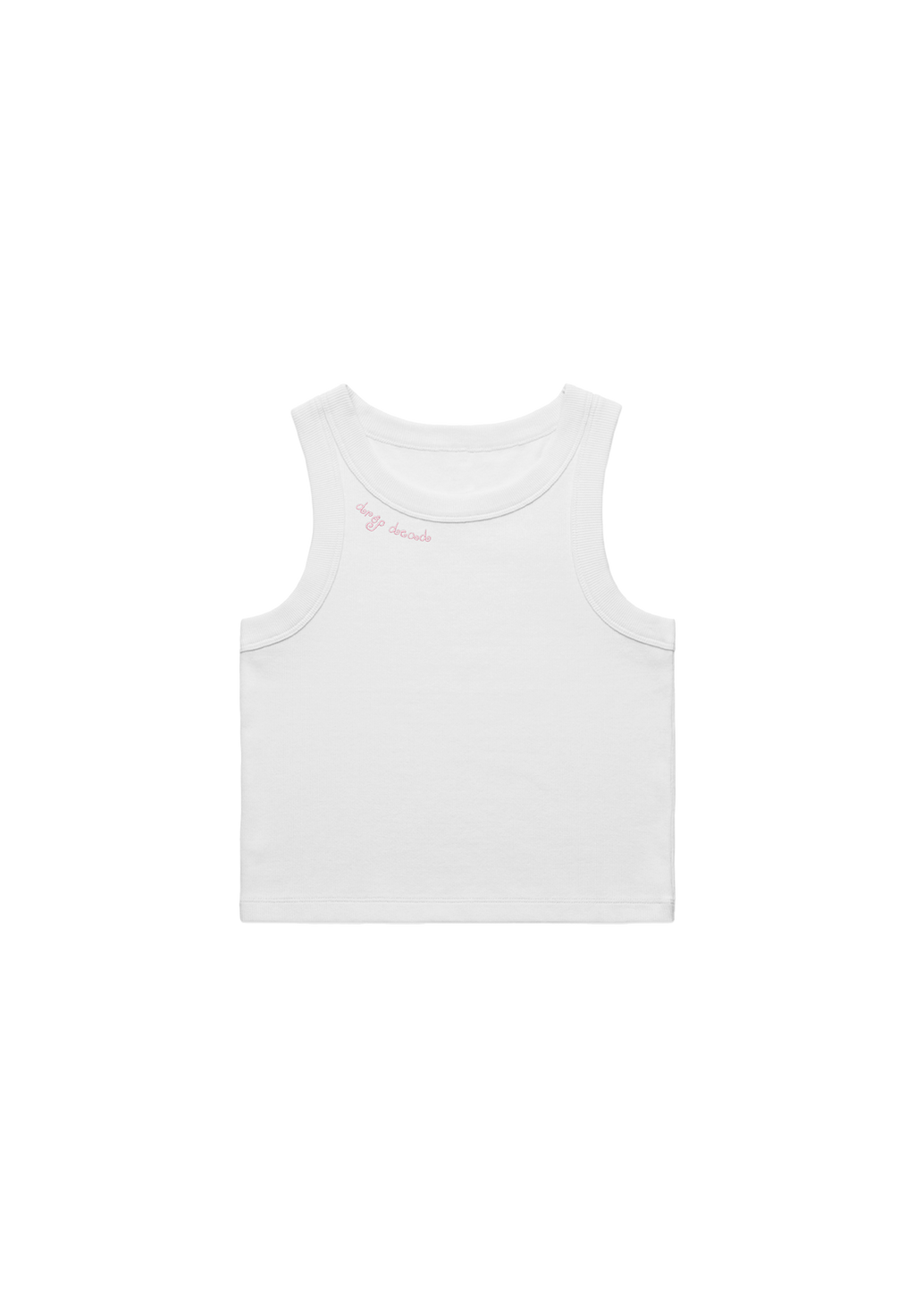 drop dead embroidered women's crop tank