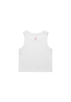 drop dead embroidered women's crop tank