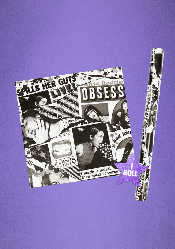olivia rodrigo newsprint wrapping paper