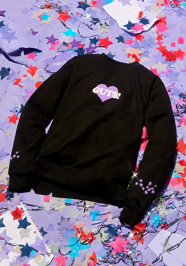GUTS world tour crewneck pullover in black