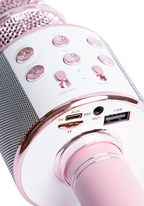logo wireless bluetooth karaoke microphone