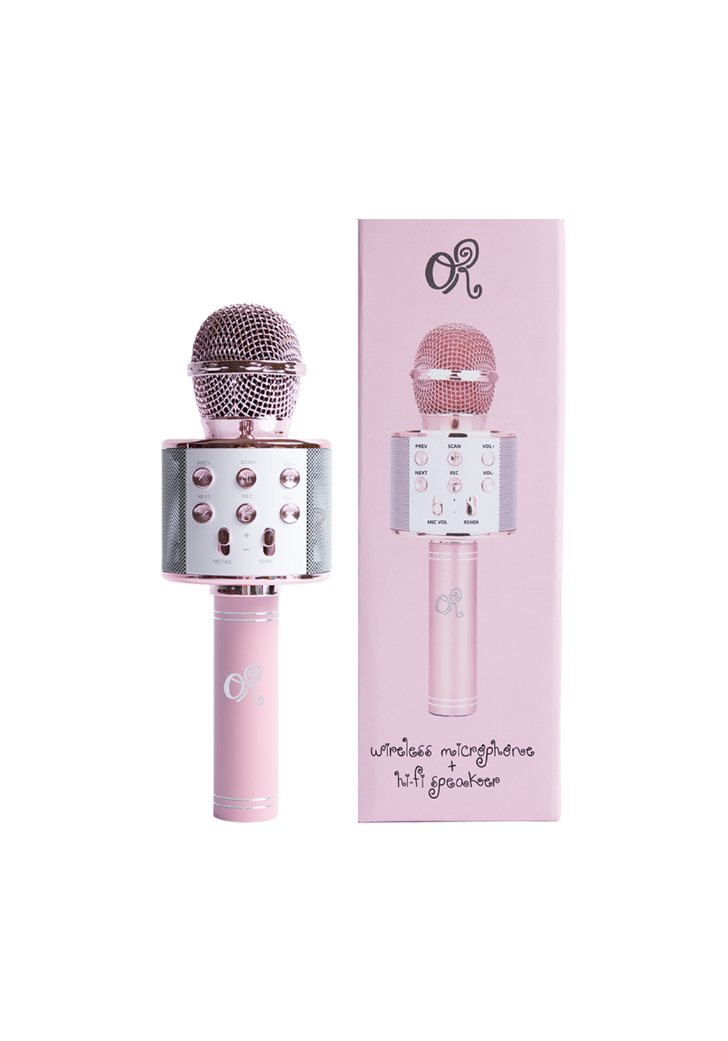 logo wireless bluetooth karaoke microphone