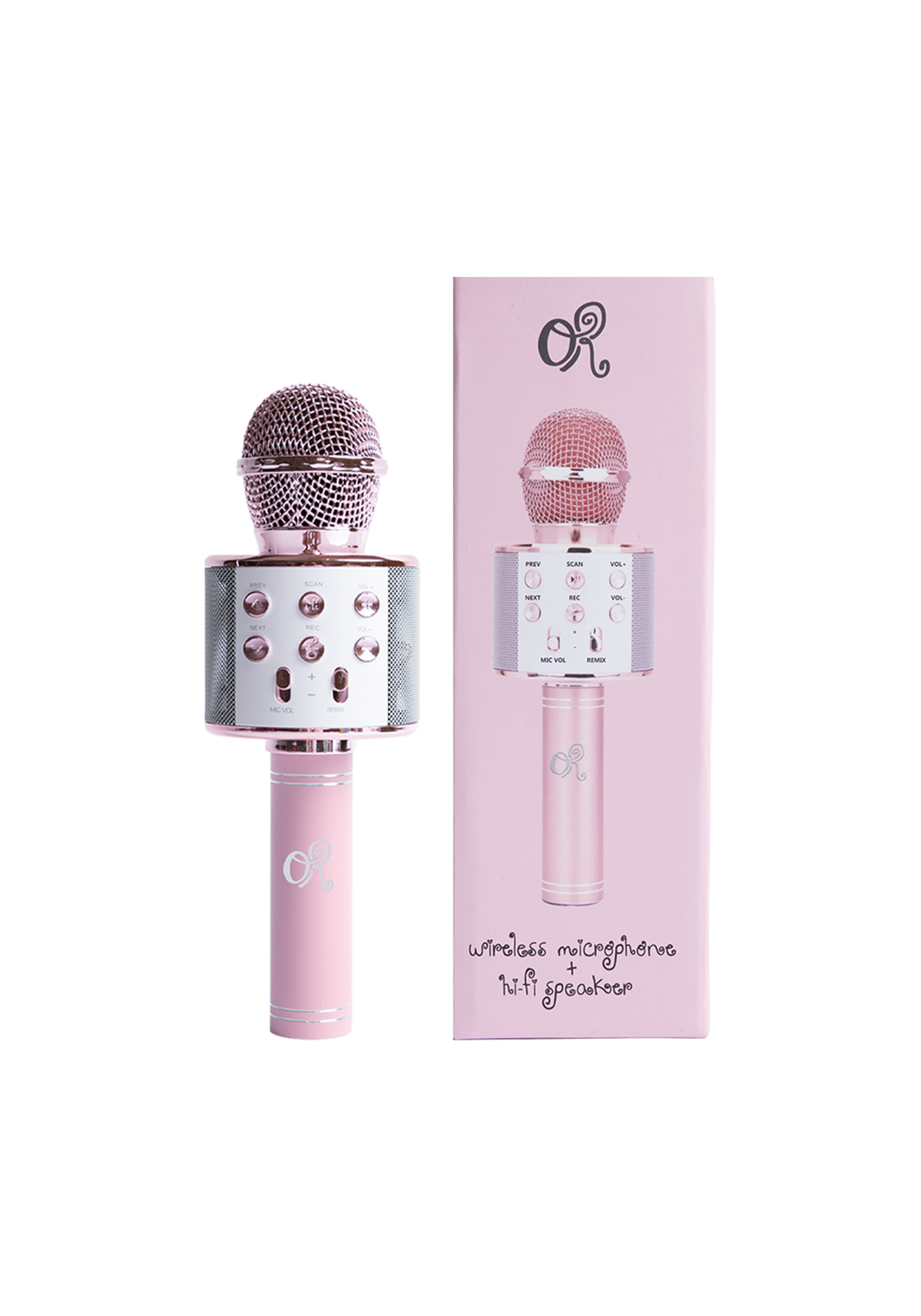 logo wireless bluetooth karaoke microphone