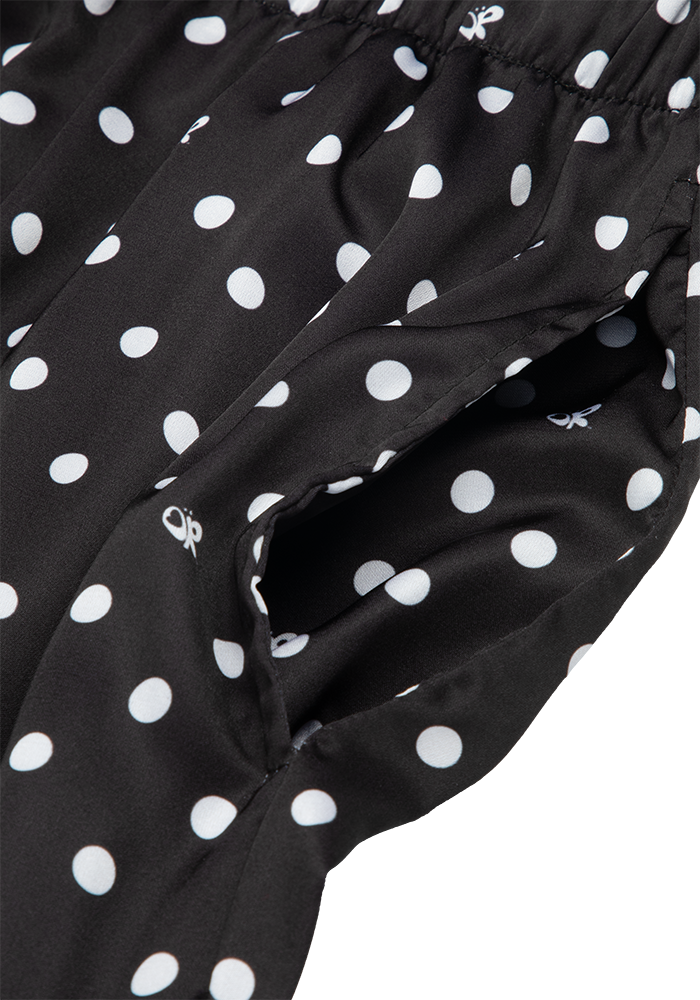 black polka dot OR pajama + sleepmask set
