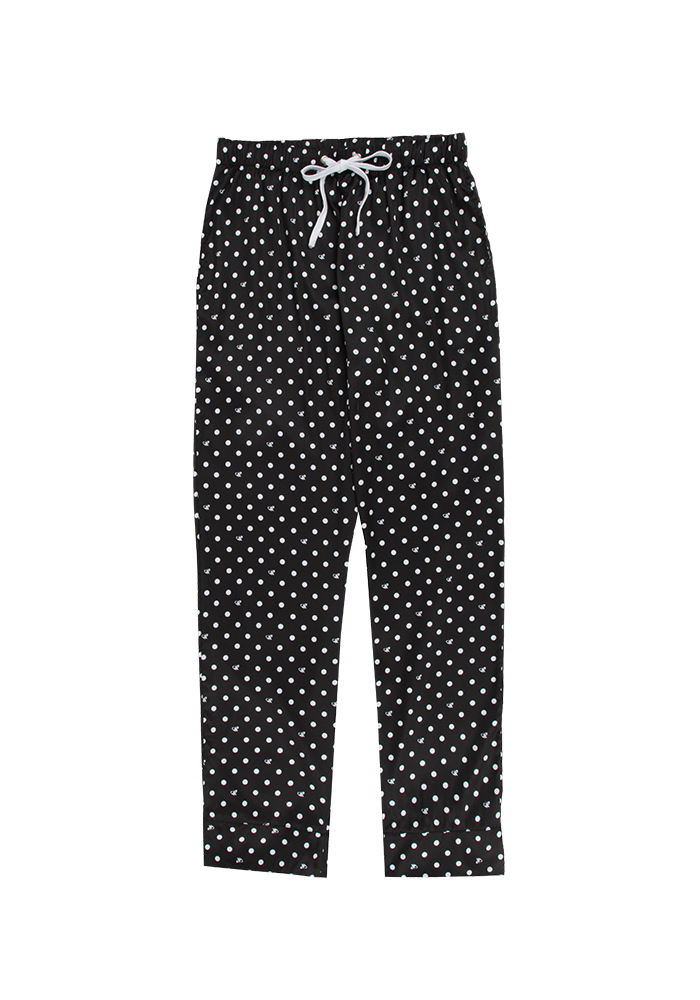 black polka dot OR pajama + sleepmask set
