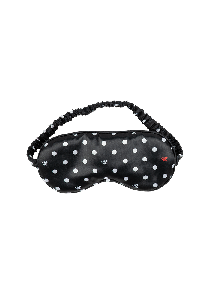 black polka dot OR pajama + sleepmask set