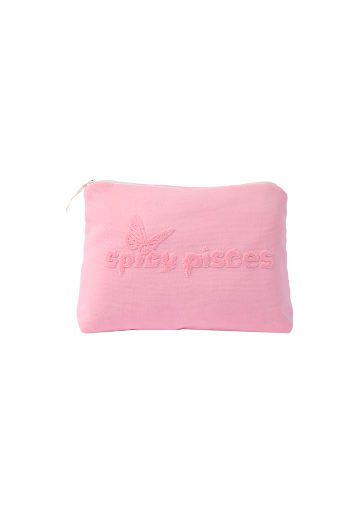 spicy pisces slowtide terry cloth zipper pouch