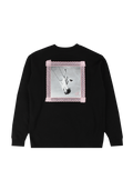 lace album cover embroidered crewneck