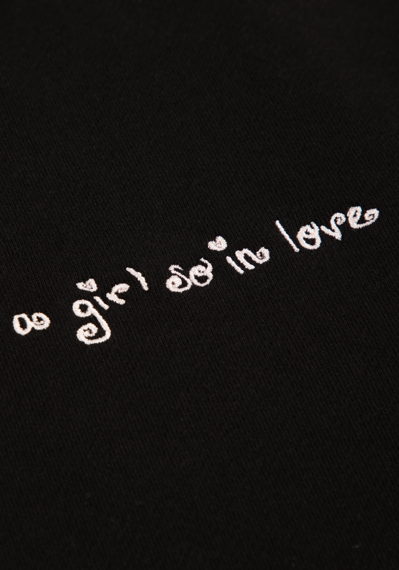 lace album cover embroidered crewneck
