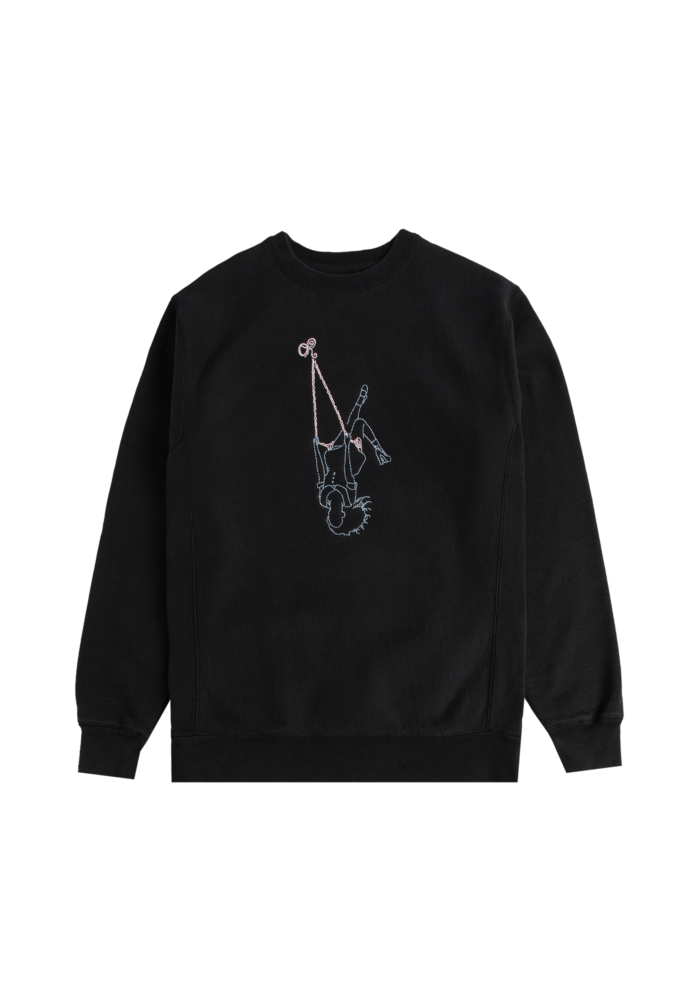 stitched swing embroidered crewneck