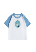 album cover stitched women's baby cropped raglan