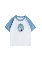 album cover stitched women's baby cropped raglan