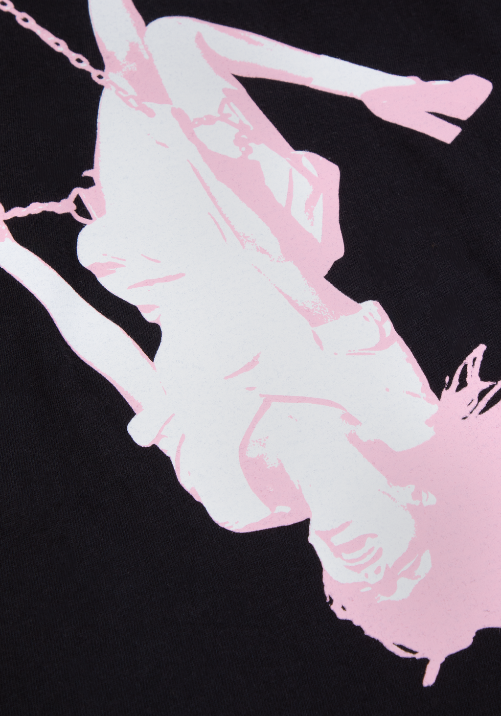 swing embroidered oversized black t-shirt