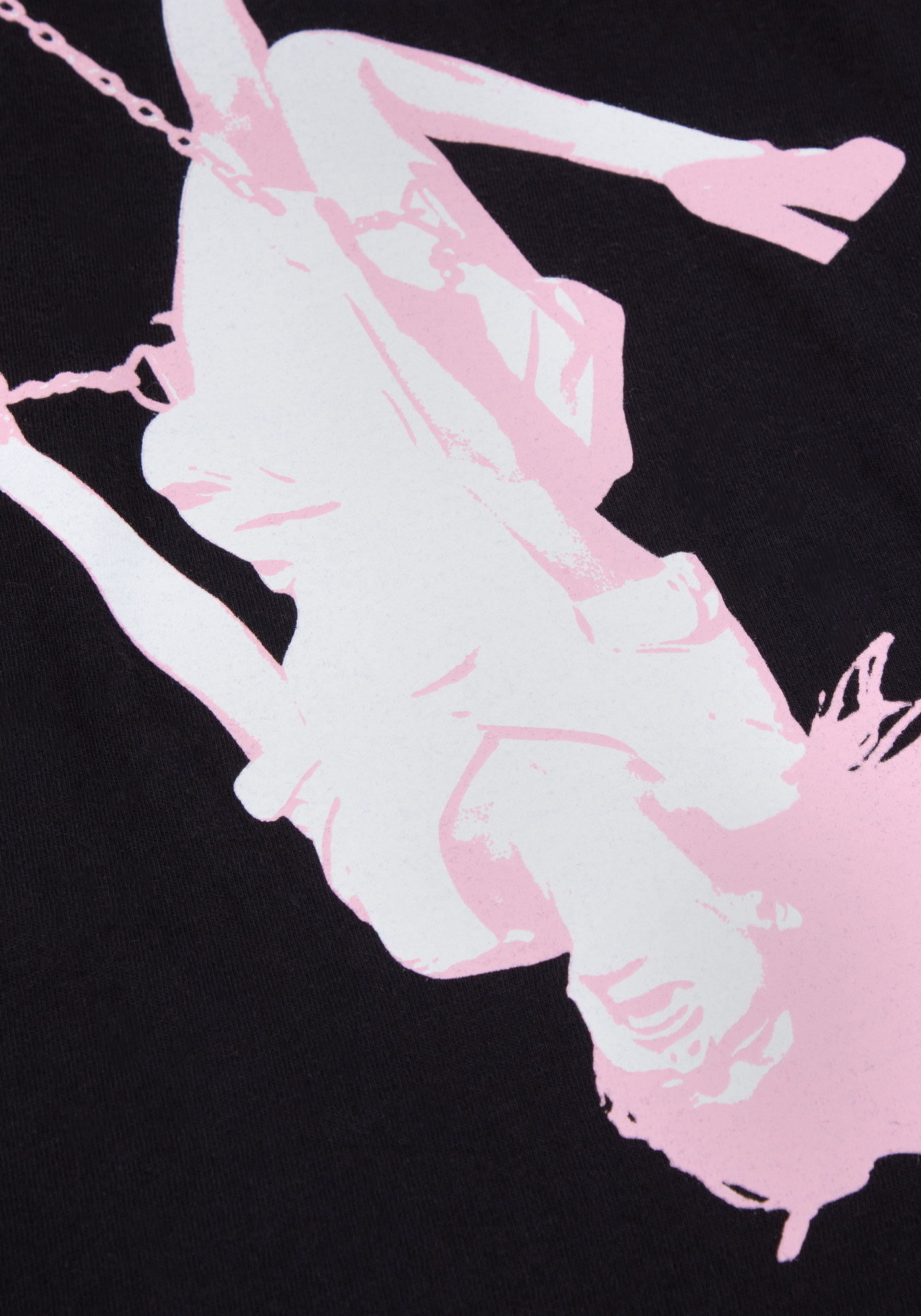 swing embroidered oversized black t-shirt