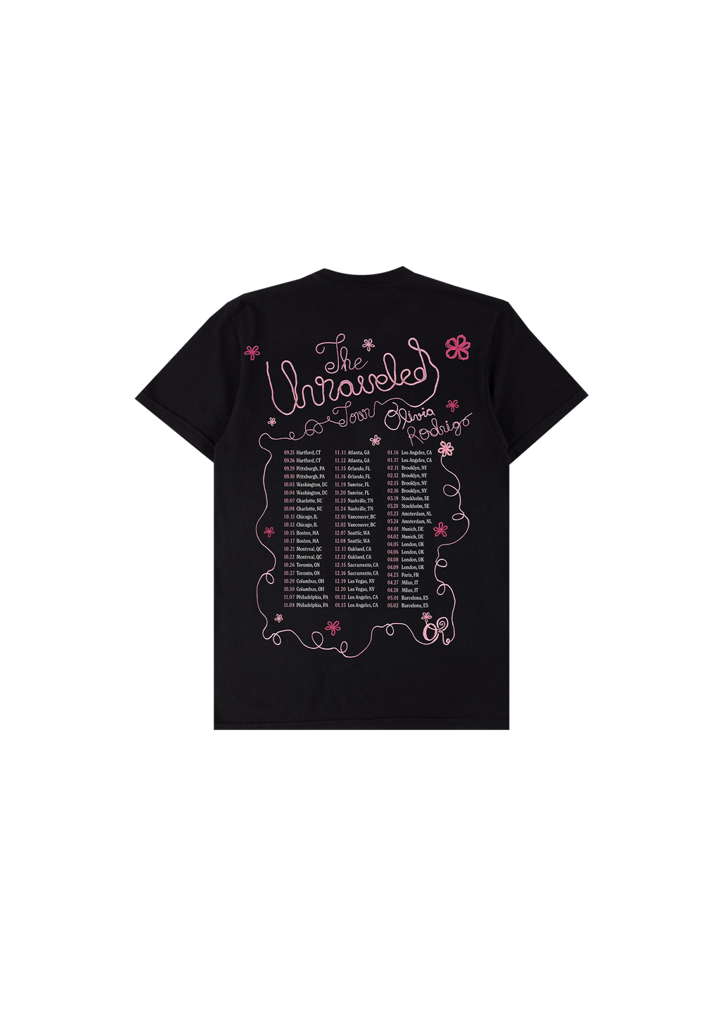 the unraveled tour youth t-shirt