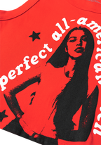 perfect all-american bitch crop tank in red