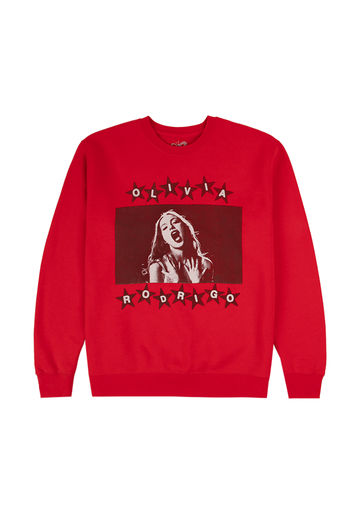 all-american red photo crewneck
