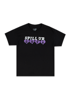 youth spill ur GUTS t-shirt in black