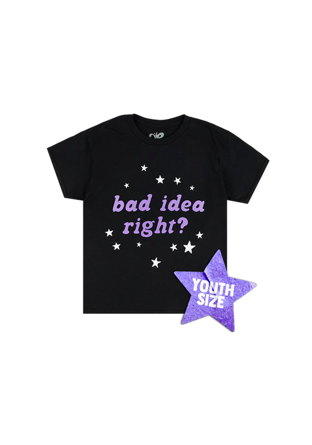 youth bad idea right? black tee