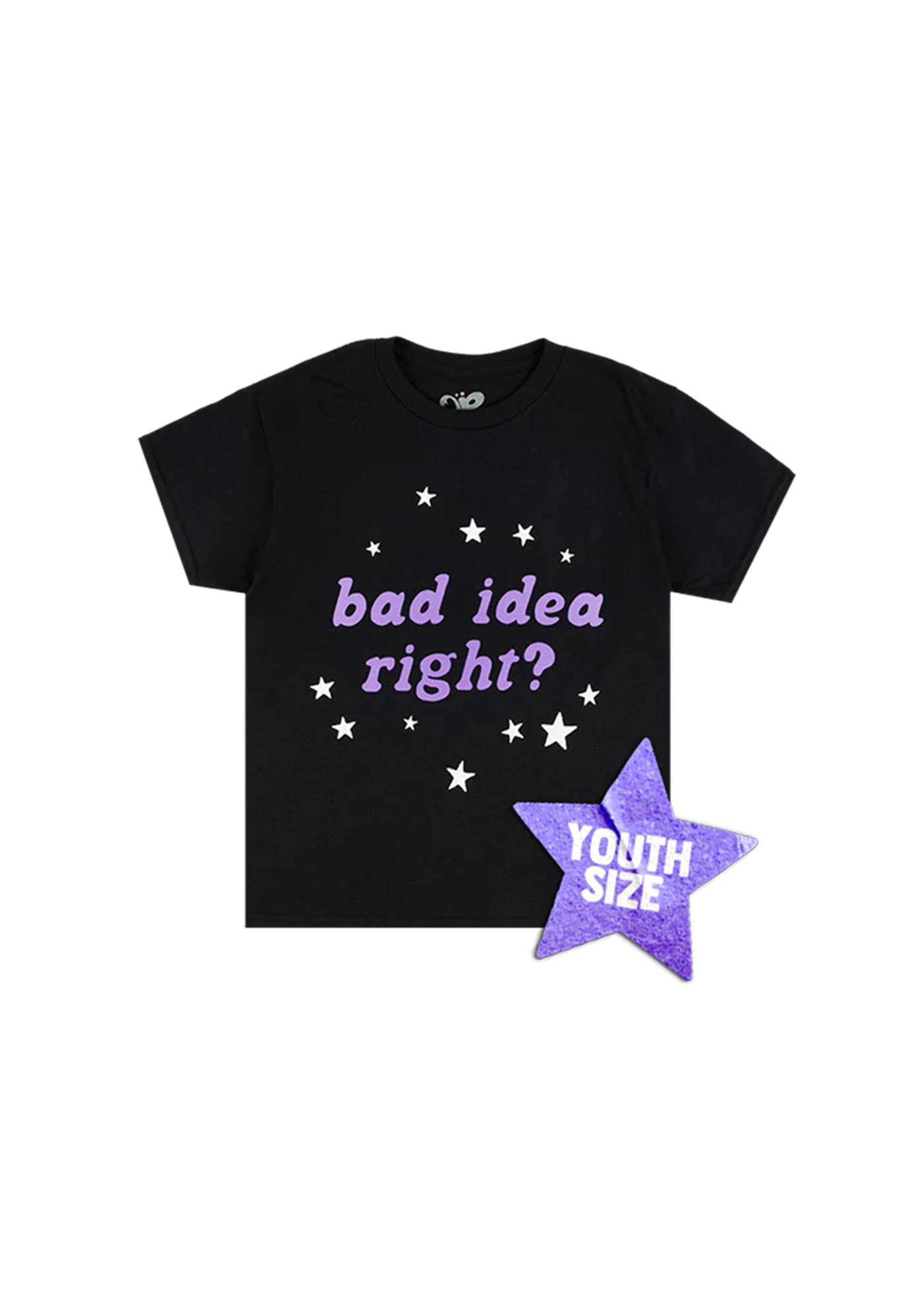 youth bad idea right? black tee