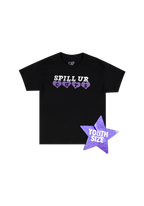 youth spill ur GUTS t-shirt in black