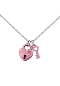 drop dead heart keyed padlock necklace