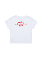 perfect all-american bitch crop t-shirt