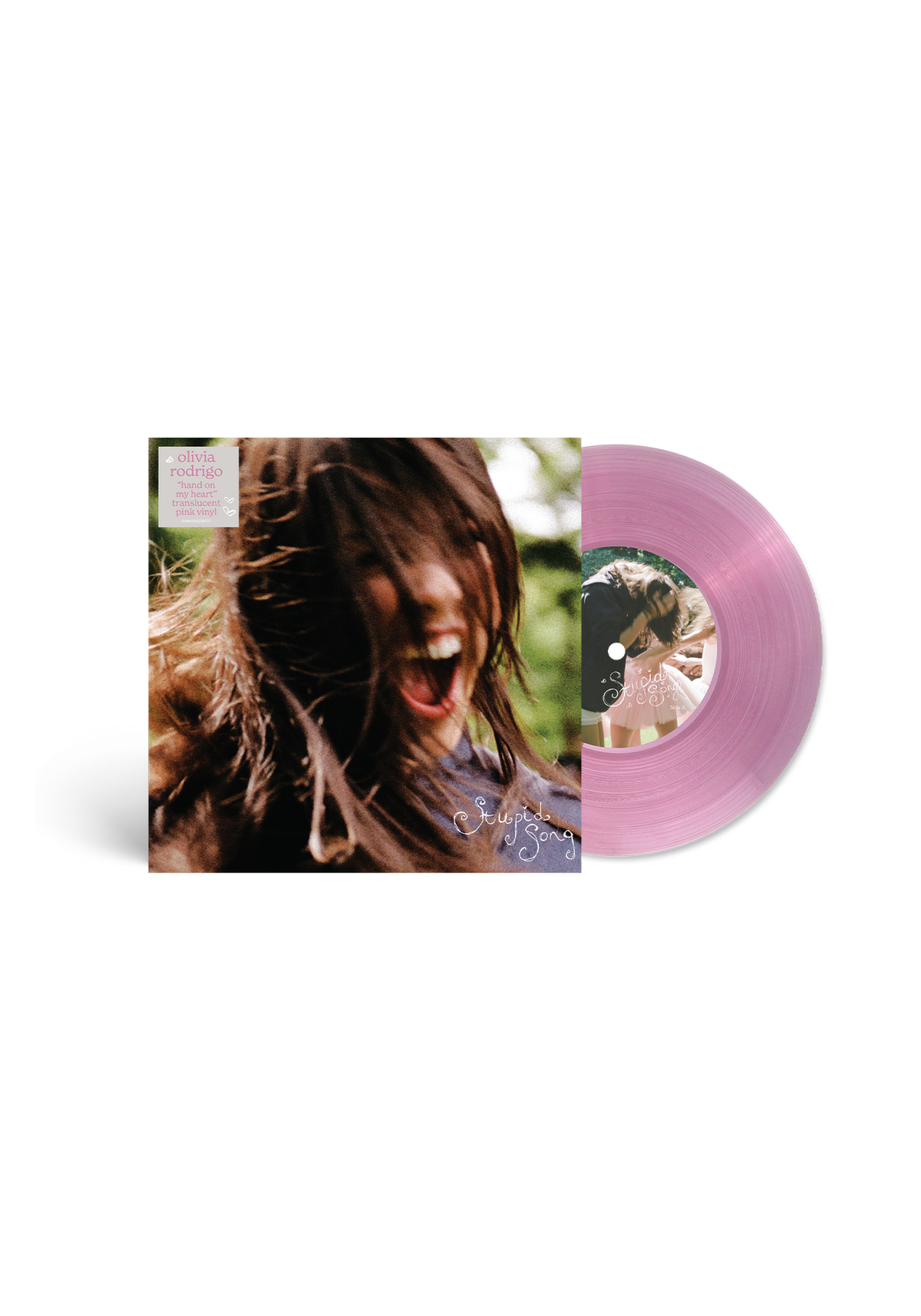 stupid song - 'hand on my heart' translucent pink 7" vinyl