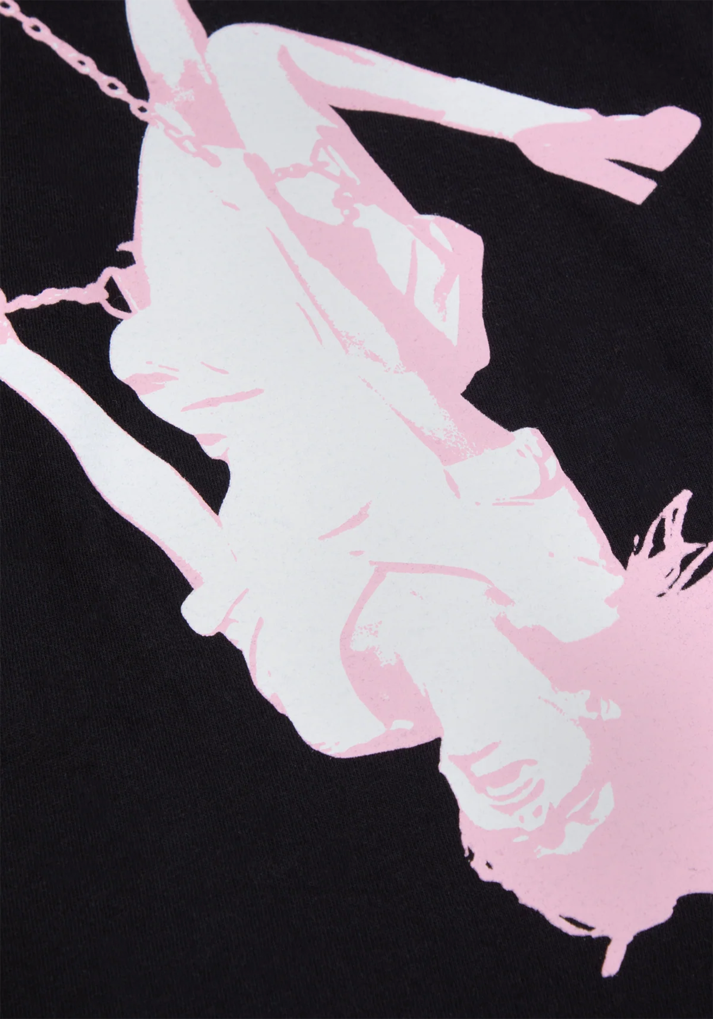swing embroidered youth black t-shirt