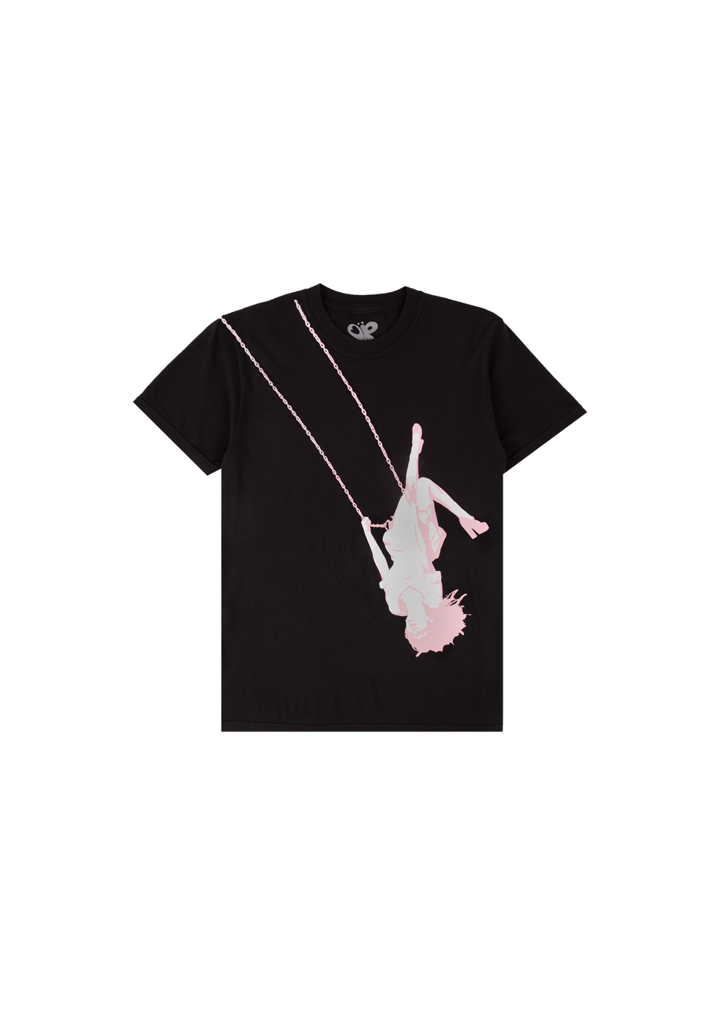 swing embroidered youth black t-shirt