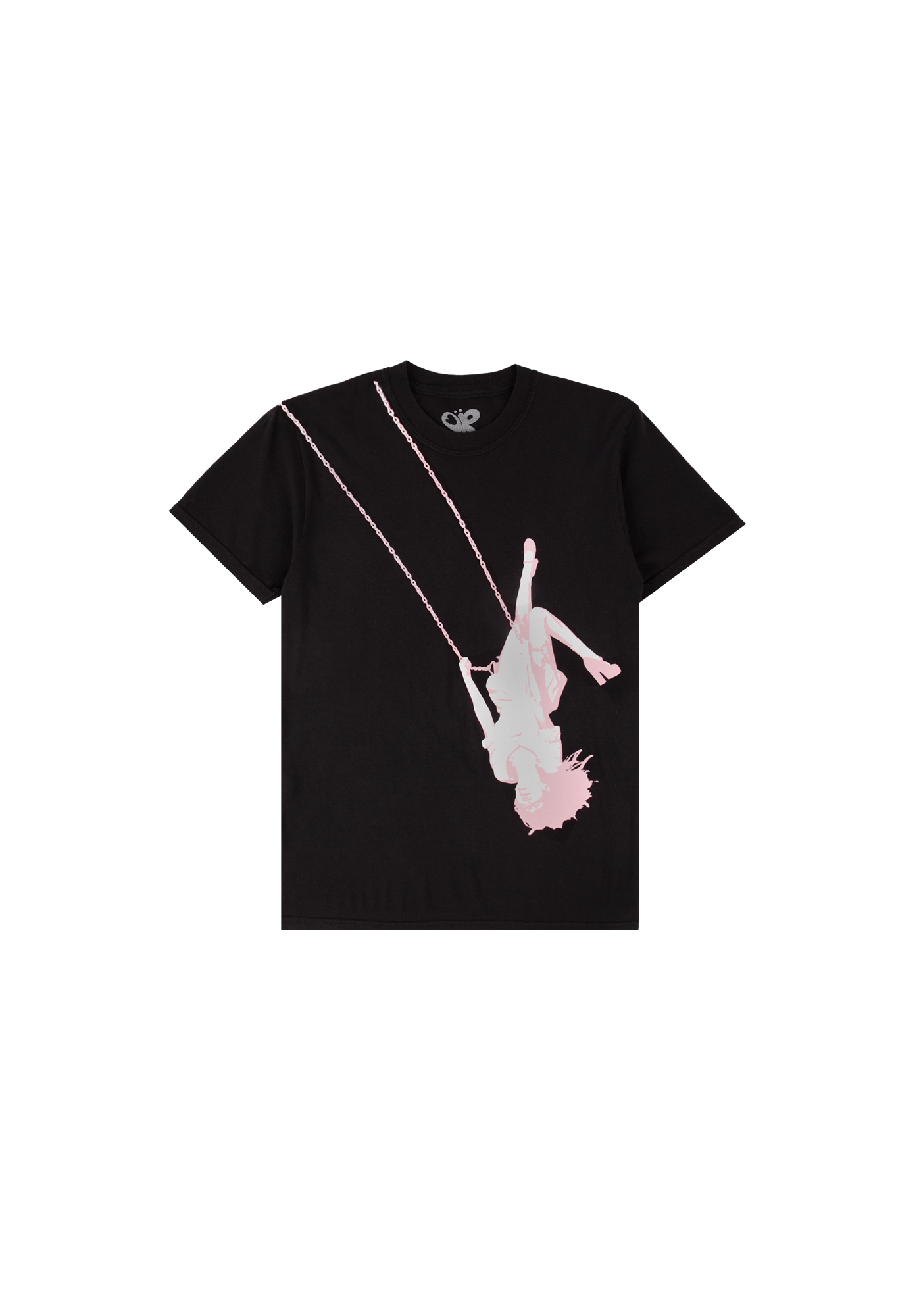 swing embroidered youth black t-shirt