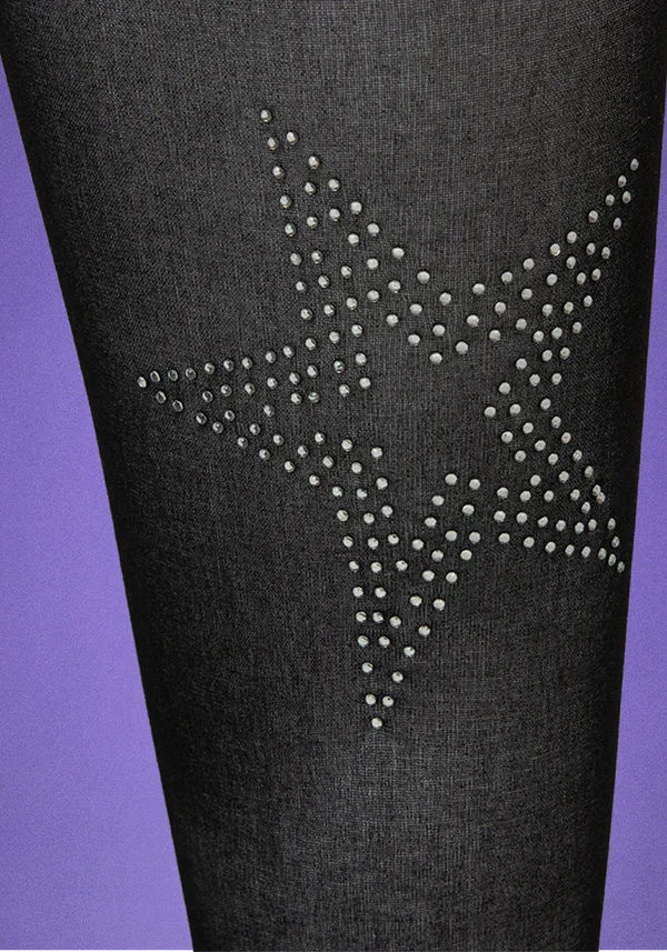 sparkly star sheer tights